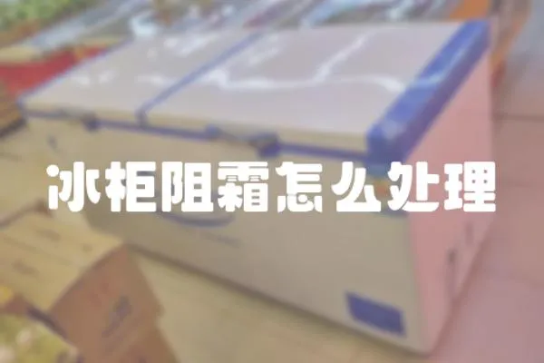 冰柜阻霜怎么處理