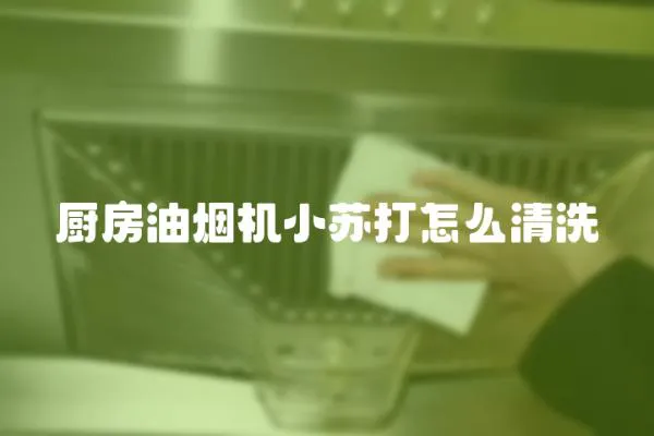 廚房油煙機小蘇打怎么清洗