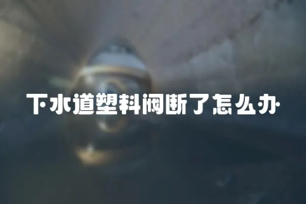 下水道塑料閥斷了怎么辦