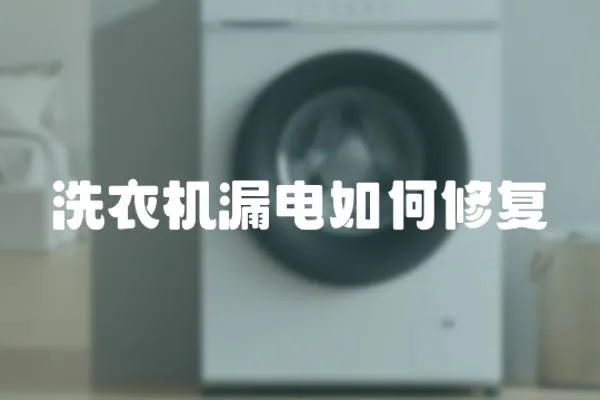 洗衣機漏電如何修復