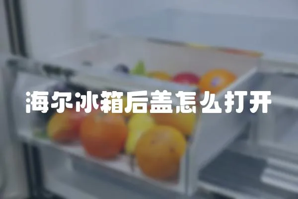 海爾冰箱后蓋怎么打開