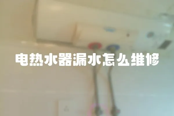 電熱水器漏水怎么維修