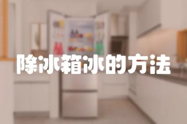 除冰箱冰的方法