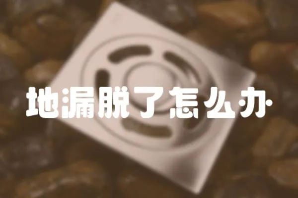 地漏脫了怎么辦