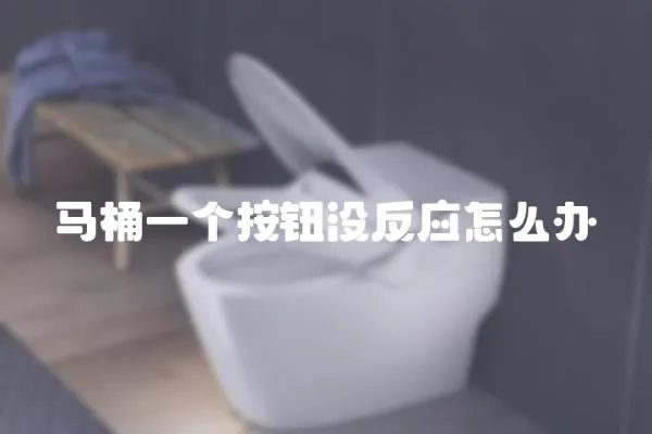 馬桶一個按鈕沒反應怎么辦