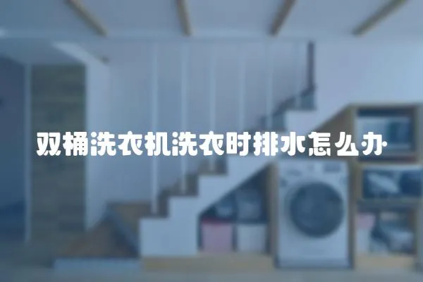 雙桶洗衣機洗衣時排水怎么辦