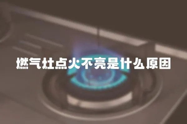 燃?xì)庠铧c(diǎn)火不亮是什么原因
