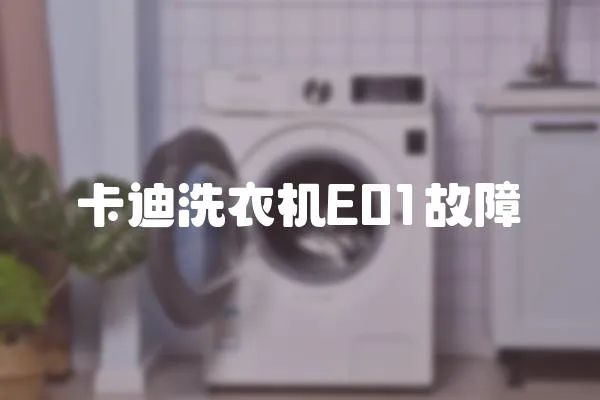 卡迪洗衣機E01故障