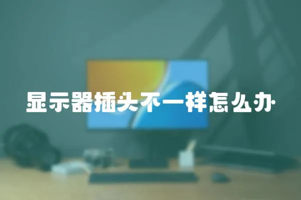 顯示器插頭不一樣怎么辦