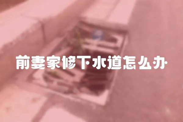 前妻家修下水道怎么辦