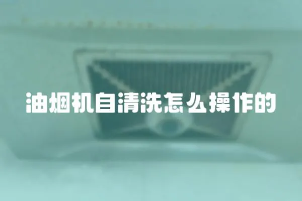 油煙機自清洗怎么操作的