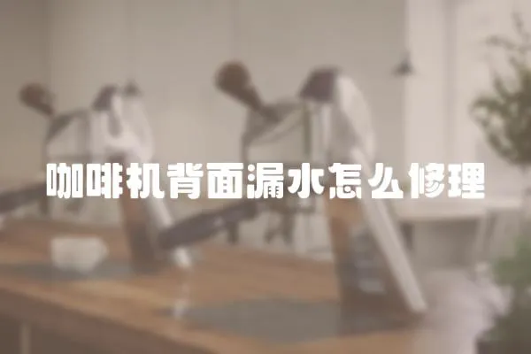 咖啡機背面漏水怎么修理