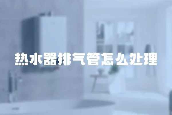 熱水器排氣管怎么處理