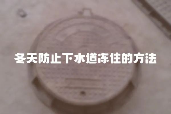 冬天防止下水道凍住的方法