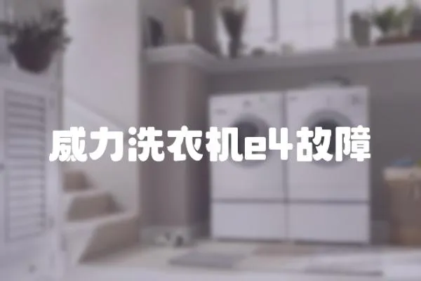 威力洗衣機e4故障