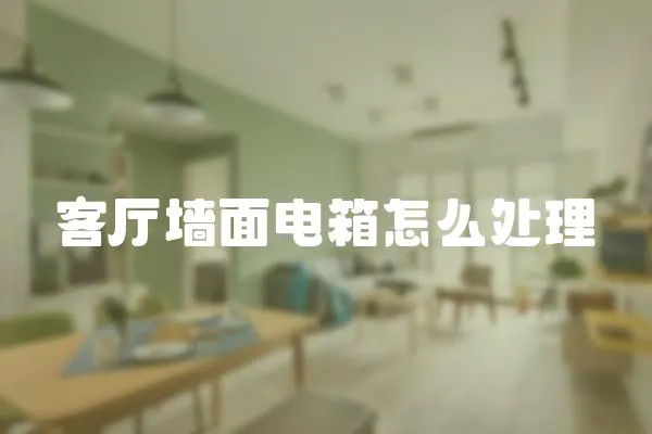 客廳墻面電箱怎么處理