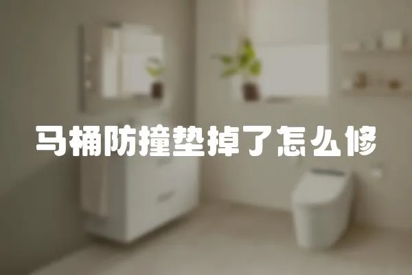 馬桶防撞墊掉了怎么修