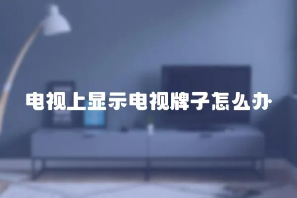 電視上顯示電視牌子怎么辦