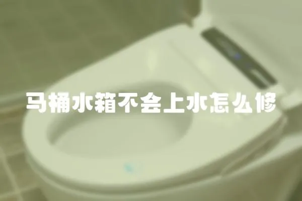 馬桶水箱不會上水怎么修