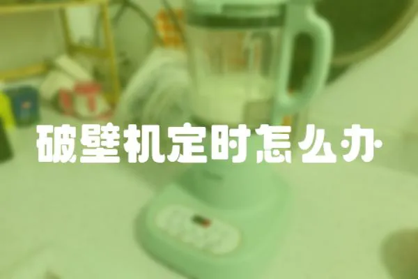 破壁機定時怎么辦