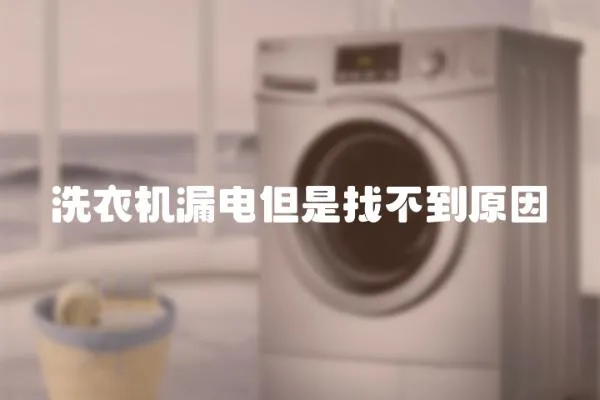 洗衣機(jī)漏電但是找不到原因