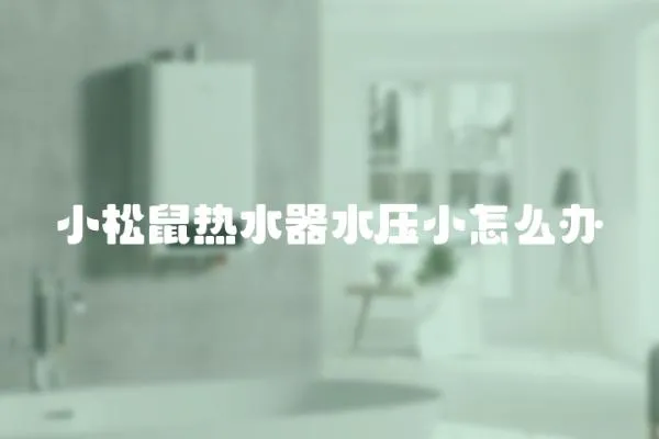 小松鼠熱水器水壓小怎么辦