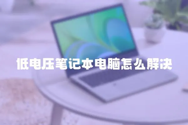 低電壓筆記本電腦怎么解決