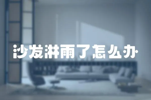 沙發淋雨了怎么辦