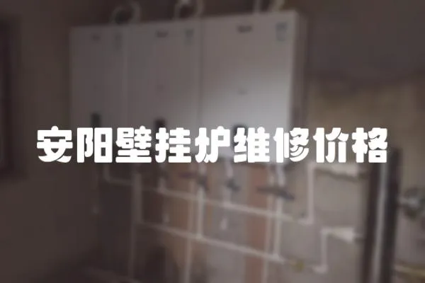安陽壁掛爐維修價格