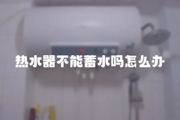 熱水器不能蓄水嗎怎么辦