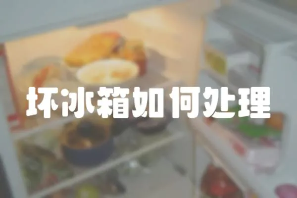 壞冰箱如何處理