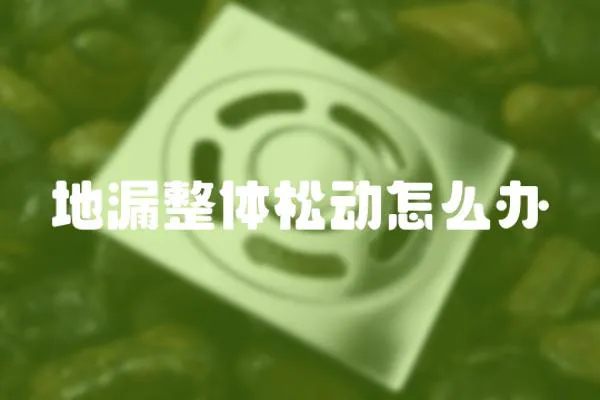 地漏整體松動怎么辦