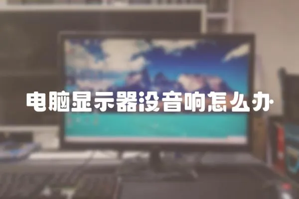 電腦顯示器沒音響怎么辦