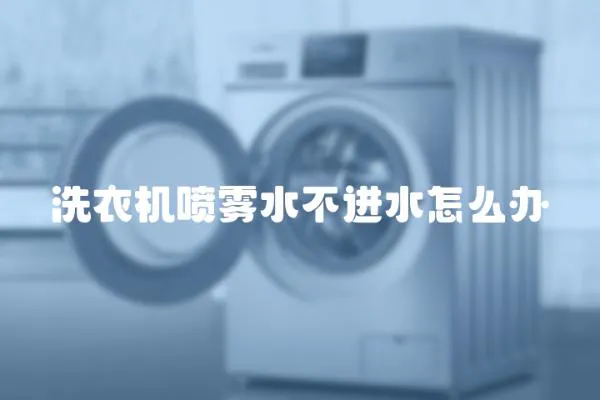 洗衣機噴霧水不進水怎么辦