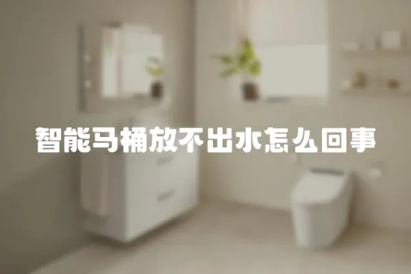 智能馬桶放不出水怎么回事