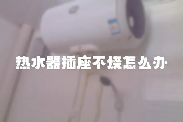 熱水器插座不燒怎么辦