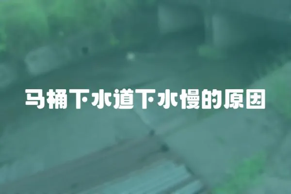 馬桶下水道下水慢的原因