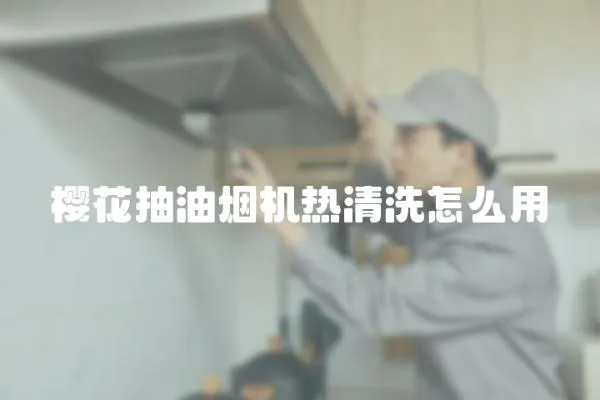 樱花抽油烟机热清洗怎么用