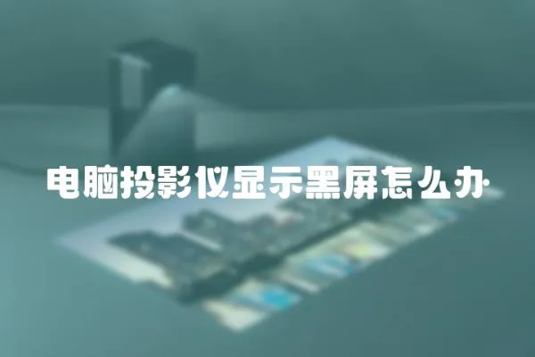 電腦投影儀顯示黑屏怎么辦