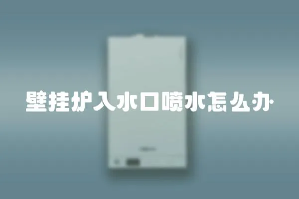 壁掛爐入水口噴水怎么辦