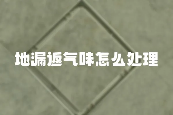 地漏返氣味怎么處理