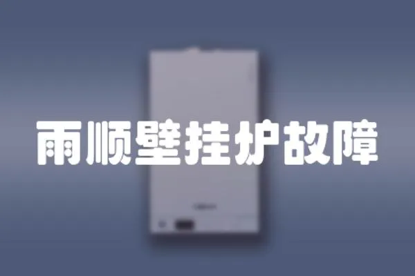 雨順壁掛爐故障