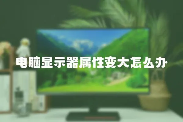 電腦顯示器屬性變大怎么辦