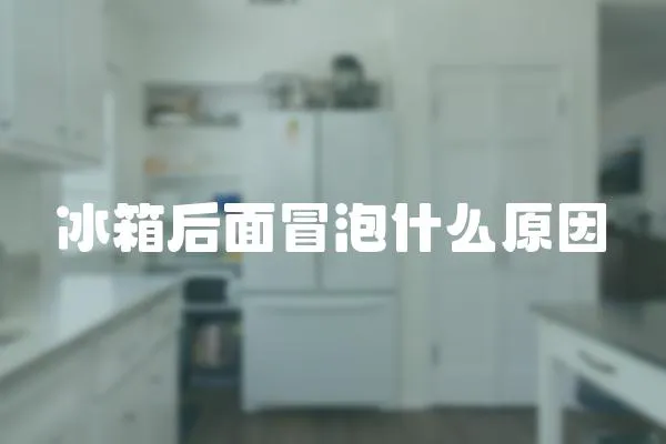 冰箱后面冒泡什么原因