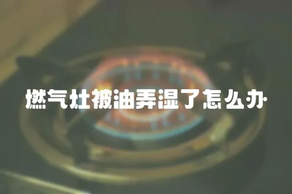 燃氣灶被油弄濕了怎么辦