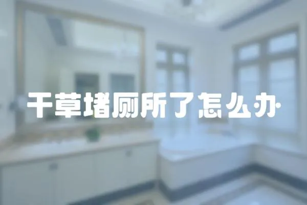 干草堵廁所了怎么辦