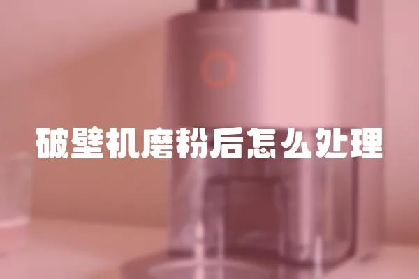 破壁機磨粉后怎么處理