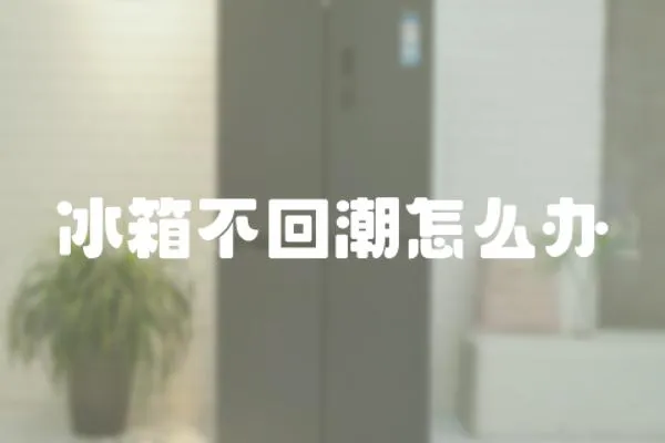 冰箱不回潮怎么辦