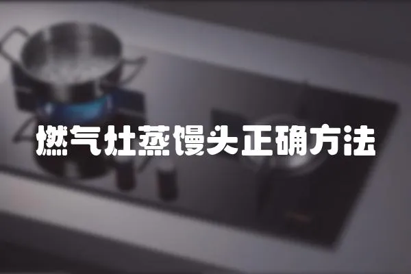 燃氣灶蒸饅頭正確方法