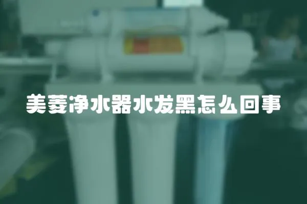 美菱凈水器水發黑怎么回事